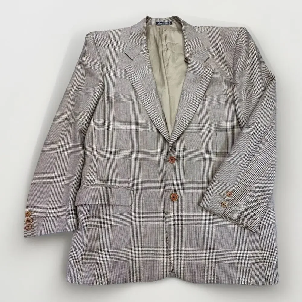 VTG Valentino Uomo Blazer 41RMen’s Silk Virgin Wool Blend Made In Italy Designer